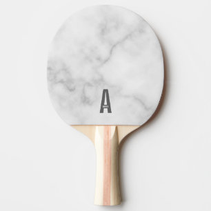 Modern Personalized Bold Monogram and Name Ping Pong Paddle