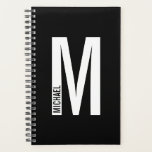 Modern Personalized Bold Monogram and Name Planner<br><div class="desc">Modern Monogram Design featuring personalized monogram letter "M" and name in modern bold sans serif font style.</div>