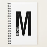 Modern Personalized Bold Monogram and Name Planner<br><div class="desc">Modern Monogram Design featuring personalized monogram letter "M" and name in modern bold sans serif font style.</div>