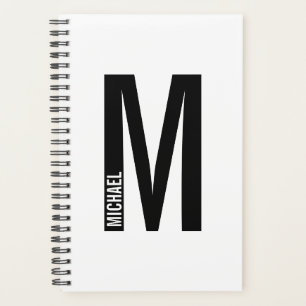 Modern Personalized Bold Monogram and Name Planner
