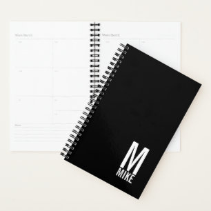 Modern Personalized Bold Monogram and Name Planner