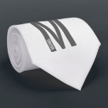 Modern Personalized Bold Monogram and Name Tie<br><div class="desc">Modern Monogram Design featuring personalized monogram letter "M" and name in modern bold sans serif font style.

Perfect gift for him,  father's day gift,  groomsman gift and more.</div>