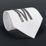 Modern Personalized Bold Monogram and Name Tie<br><div class="desc">Modern Monogram Design featuring personalized monogram letter "M" and name in modern bold sans serif font style.
Perfect gift for him, father's day gift, groomsman gift and more.</div>