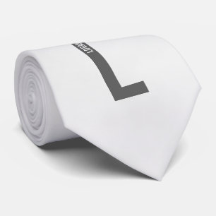 Modern Personalized Bold Monogram and Name Tie