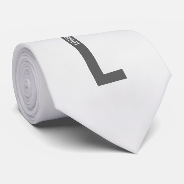 Modern Personalized Bold Monogram and Name Tie (Rolled)