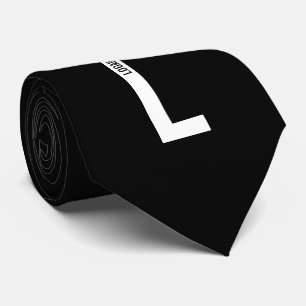 Modern Personalized Bold Monogram and Name Tie