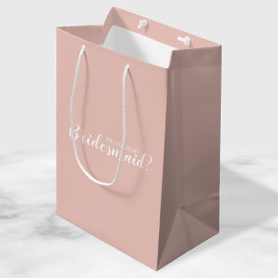 Modern Personalized Bridesmaid Proposal Medium Gift Bag
