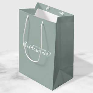 Modern Personalized Bridesmaid Proposal Medium Gift Bag