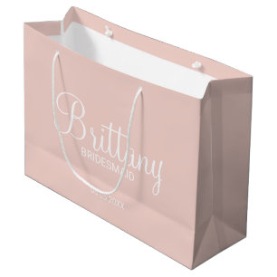 Modern Personalized Bridesmaids Large Gift Bag
