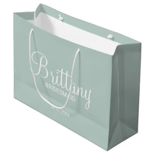 Modern Personalized Bridesmaids Large Gift Bag