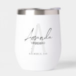 Modern Personalized Bridesmaid's Monogram and Name<br><div class="desc">Modern Personalized Bridesmaid's Monogram and Name Gifts This design features personalized bridesmaid's name in grey modern handwriting script font style and monogram in light grey modern sans serif font style as background, with wedding details in grey modern sans serif font style on white background. Also perfect for maid of honour,...</div>