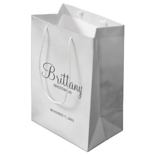Modern Personalized Bridesmaids Name Medium Gift Bag