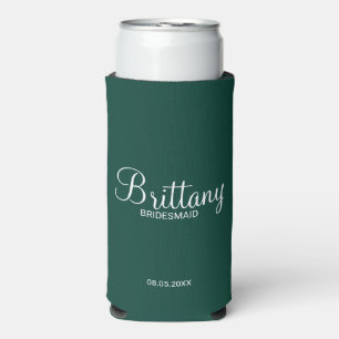 Modern Personalized Bridesmaids Se Seltzer Can Cooler