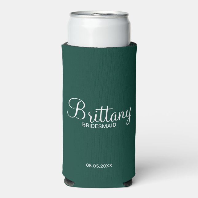 Modern Personalized Bridesmaids Se Seltzer Can Cooler (Seltzer Front)
