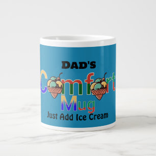 Modern Personalized Colour Humour Dad's Comfort Mu Large Coffee Mug
