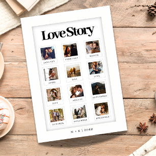 Modern Personalized Couple Love Story Photo Print