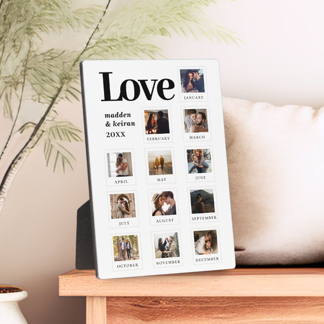 Modern Personalized Couples Photo Love Anniversary Plaque (Creator Uploaded)
