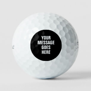 Modern Personalized Custom Message Golf Balls