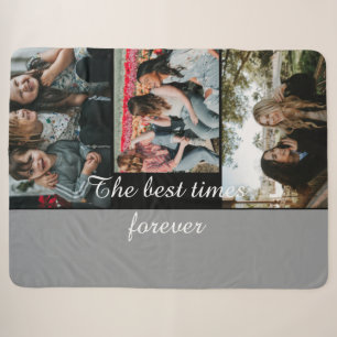 modern personalized Custom Photo Collage Sherpa Blanket