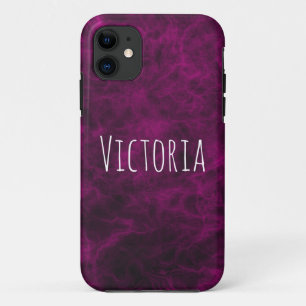 Modern Personalized Custom Purple Marble iPhone 11 Case