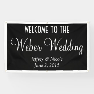 Modern Personalized Custom Wedding Banner