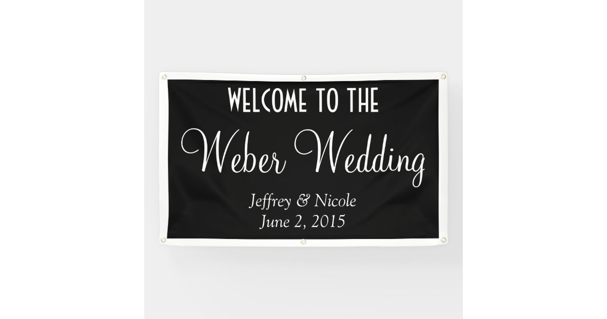 Modern Personalized Custom Wedding Banner Zazzle
