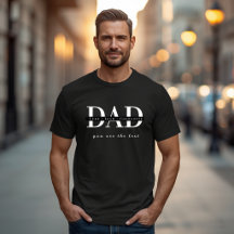 Modern Personalized DAD Black T-Shirt