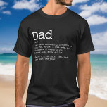 Modern Personalized Dad Father Definition  T-Shirt<br><div class="desc">Personalize for your special dad,  daddy,  or father to create a unique gift for Father's day,  birthdays,  Christmas,  or any day you want to show how much he means to you. A perfect way to show him how amazing he is every day. Designed by Thisisnotme©</div>