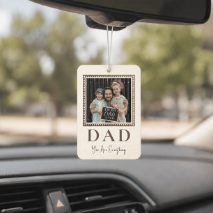 Modern Personalized Dad Photo Air Freshener