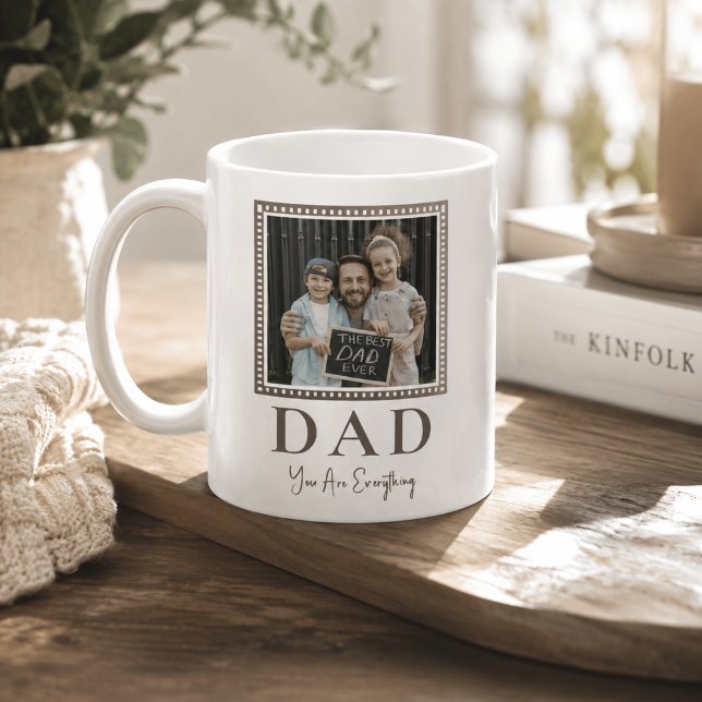 Modern Personalized Dad Photo Coffee Mug (Creator Uploaded)