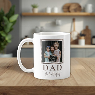 Modern Personalized Dad Photo Coffee Mug
