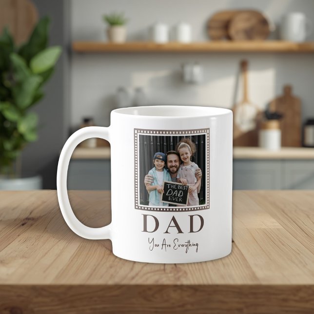 Modern Personalized Dad Photo Coffee Mug (Creator Uploaded)
