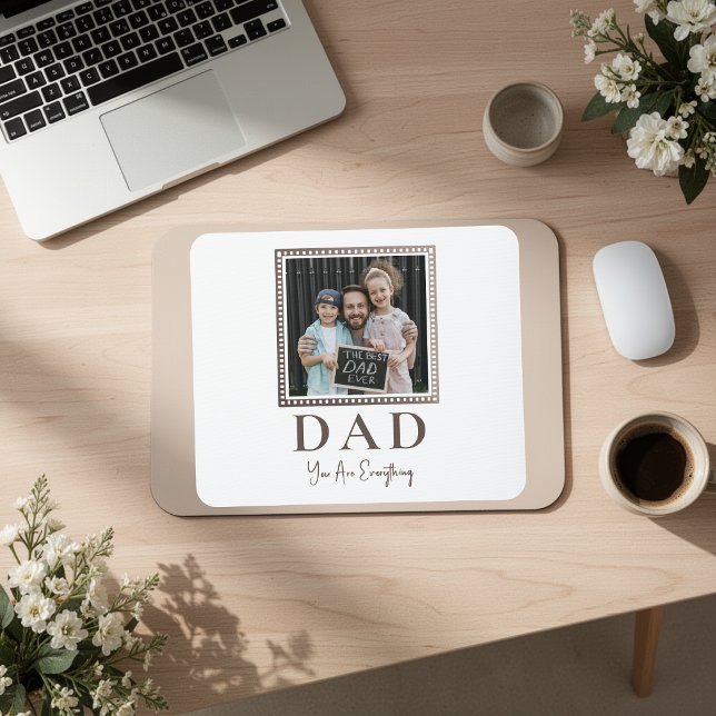 Modern Personalized Dad Photo Mouse Pad (Creator Uploaded)