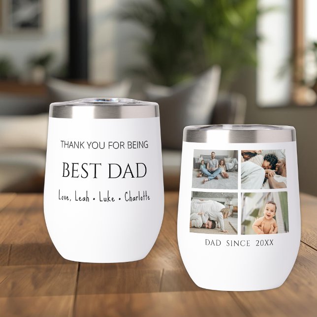 Modern Personalized Dad Since Photo Collage Tumble (Creator Uploaded)