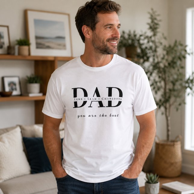 Modern Personalized DAD T-Shirt (Creator Uploaded)
