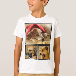 Modern Personalized  Dog Lover Pet Photo Collage T-Shirt