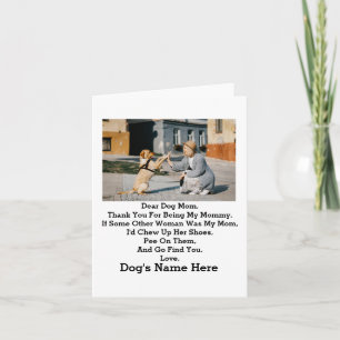 Modern Personalized Dog Mom Mothers day photo gift Card