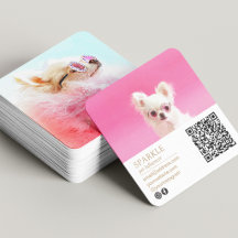 Modern Personalized Double Photo Scannable QR