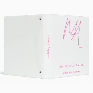 Modern Personalized Elegant Stylish Wedding Gift  Binder