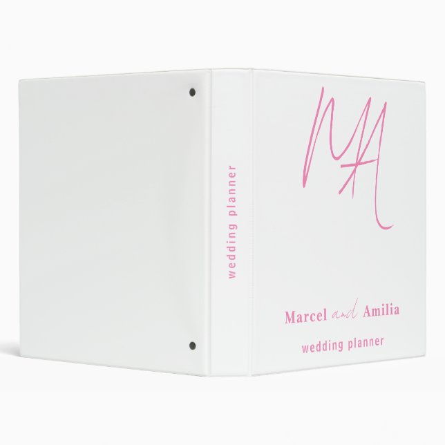 Modern Personalized Elegant Stylish Wedding Gift  Binder (Background)