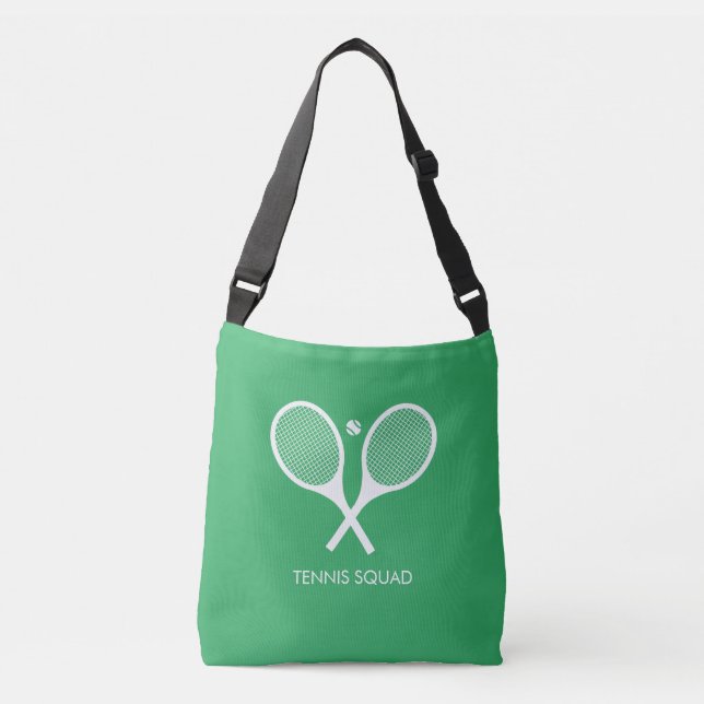 Modern Personalized Elegant Tennis Green Crossbody Bag (Front)