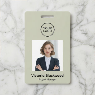 Modern Personalized Employee Photo ID Badge