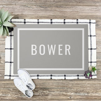 Modern Personalized Family Name | Editable Colours Doormat