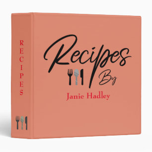 Modern Personalized Family Recipe Binder