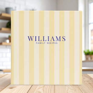 Modern Personalized Family Recipes Binder
