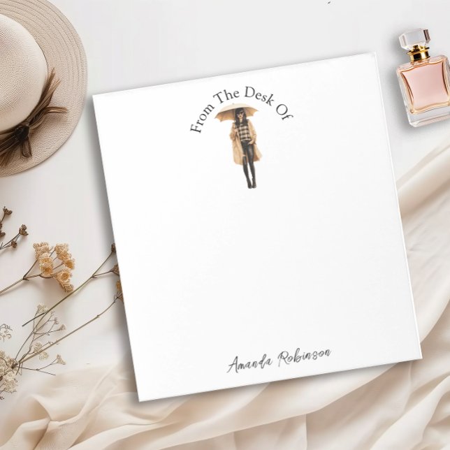 Modern Personalized Fashionista Girl  Notepad (Creator Uploaded)