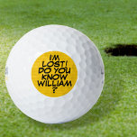 Modern Personalized Funny Message Lost Golf Balls<br><div class="desc">Never mix up your balls again!  Personalize the name to create unique golf balls designed to put a wham,  bang,  zap into anyone's game. Designed by Thisisnotme©</div>