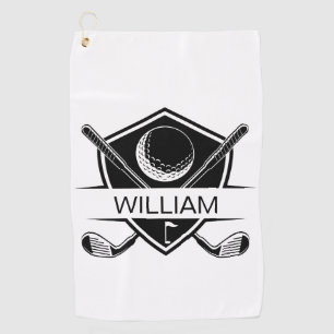 Modern Personalized Golf Gift for Dad, Groomsmen Towel