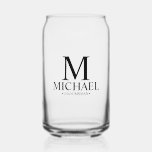 Modern Personalized Groomsman Can Glass<br><div class="desc">Modern Personalized Groomsman Gifts
featuring personalized monogram,  groomsman's name and title in classic serif font style.

Also perfect for Best Man,  Father of the Bride and more.</div>