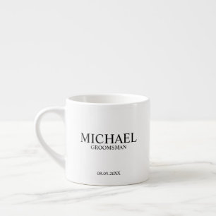 Modern Personalized Groomsman Coffee Mug